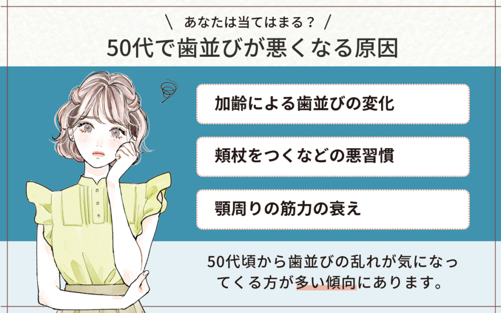 50代で歯並びが悪くなる原因