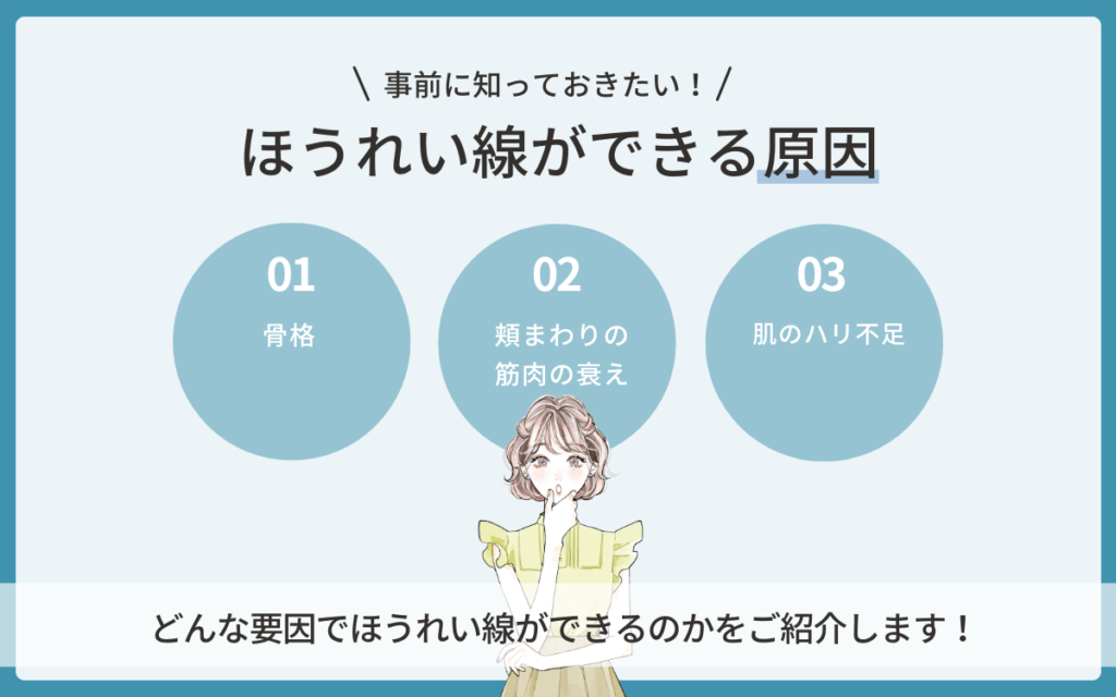 ほうれい線ができる主な原因