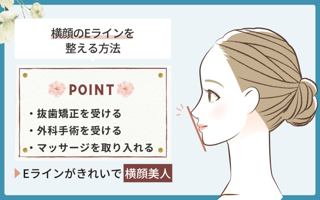 横顔のEラインを整える方法